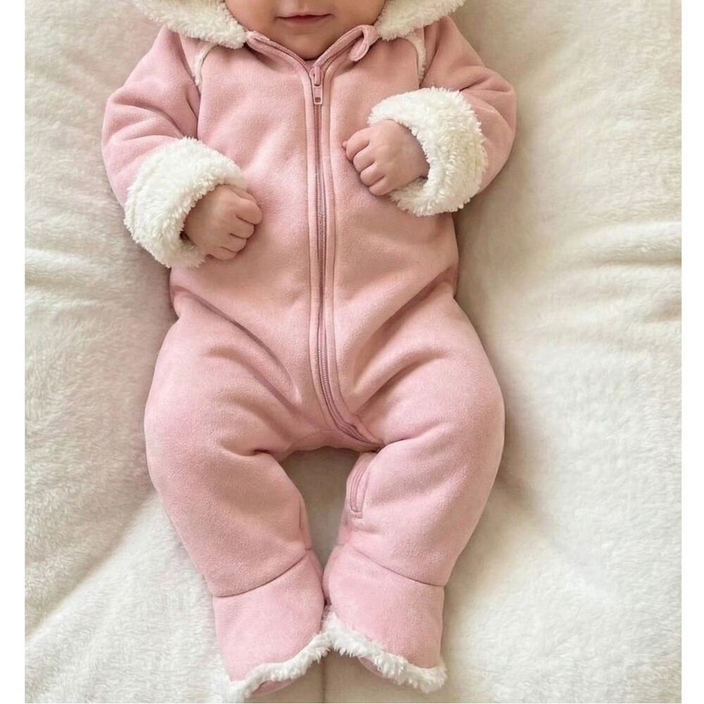 Nordstrom Baby Pink Snowsuit 6 Months